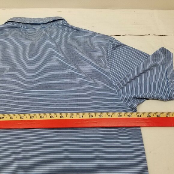 CALLAWAY MEN'S SHORT SLEEVE STRIPED POLO SHIRT BLUE  XL - Picture 6 of 7